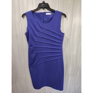 Calvin Klein Women's Starburst Sheath Dress Purple Size 12 Sleeveless